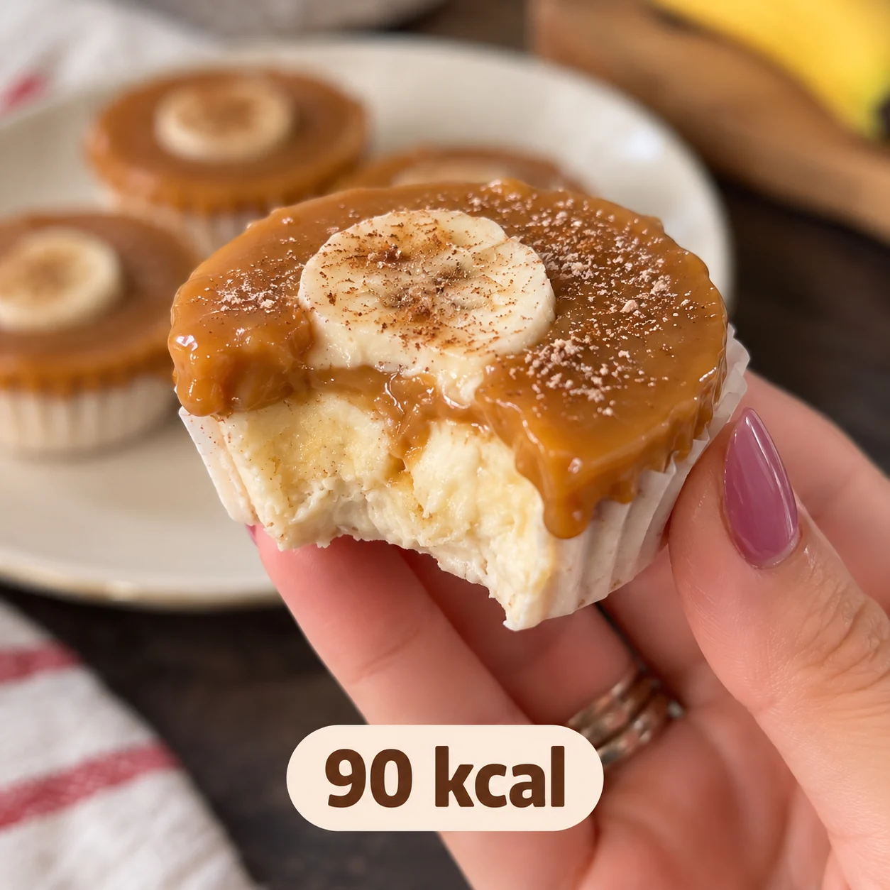 Mini banoffee com 90 kcal